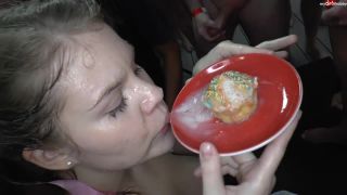 Bukkake Sperm lovers facial cum Sperm Swallow